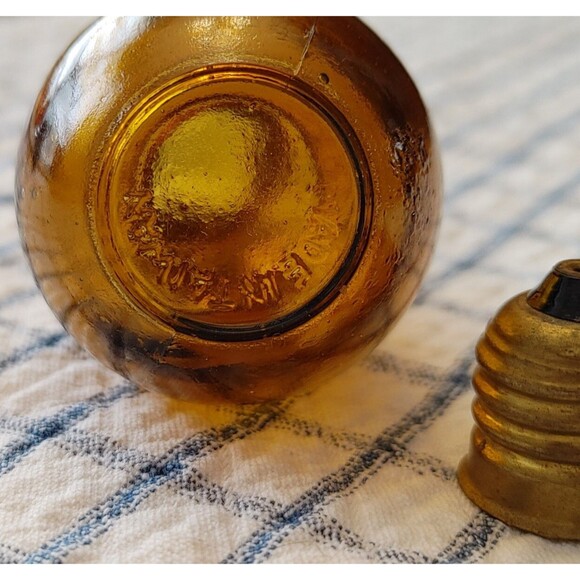 Kitsch Amber Glass Christmas Light Salt Shaker Hanukkah Christmas Gift Idea READ - Picture 3 of 3